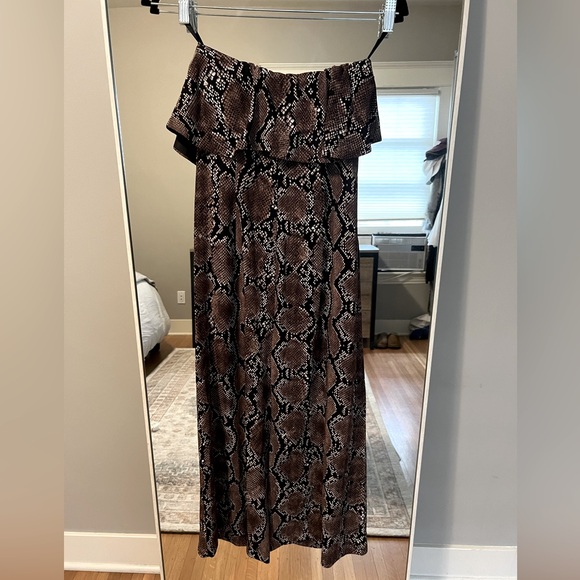 Babaton flutter jumpsuit - snakeskin - size 0 - Picture 4 of 5